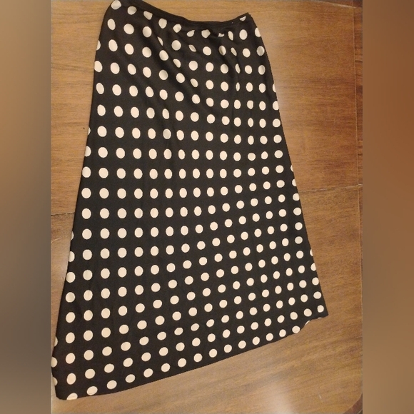 A New Day Polka Dot Maxi Skirt - Black and Cream - Picture 4 of 5
